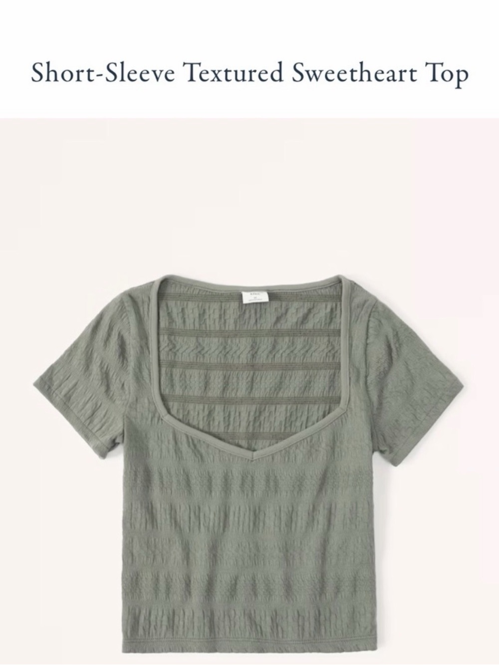 Abercrombie & Fitch textured sweetheart crop top